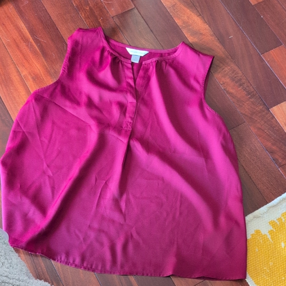 Sleeveless Burgundy Top - Christopher & Banks XL